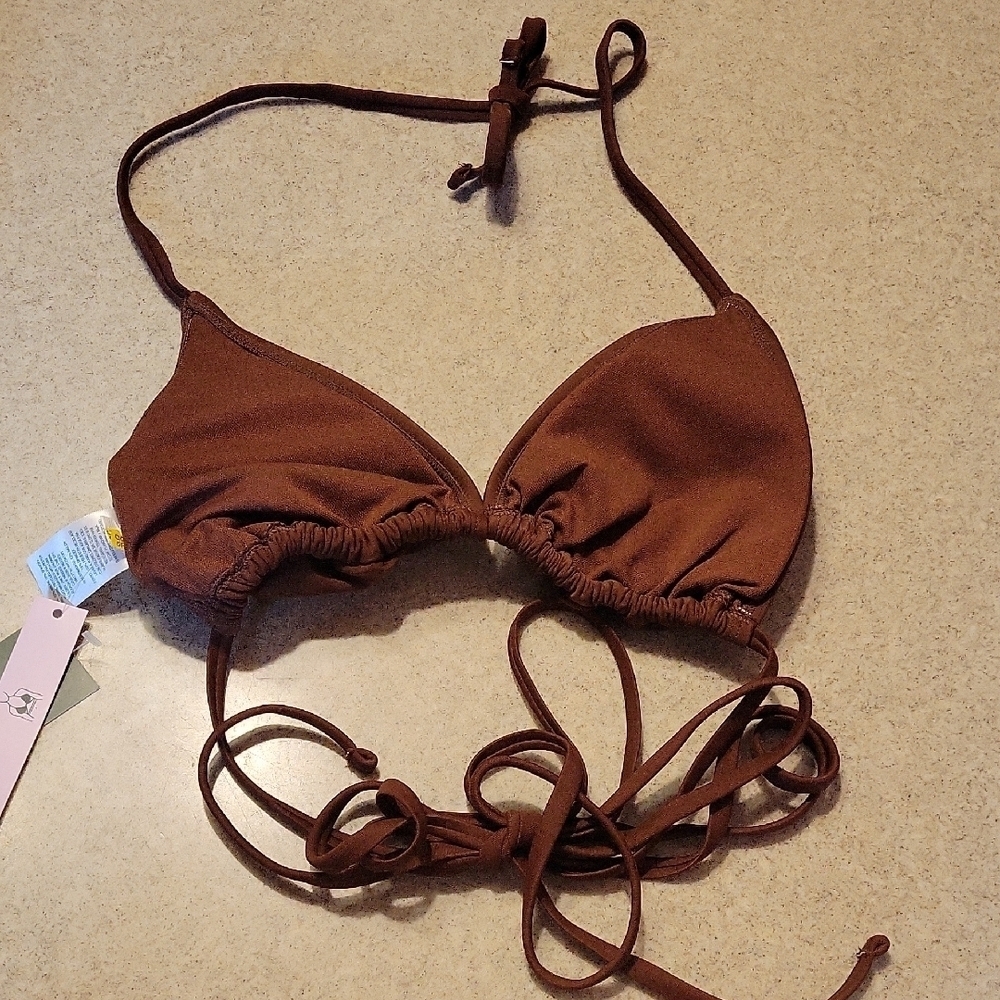 Wild Fable Brown Bikini Top Size XL 16 - Picture 9 of 9